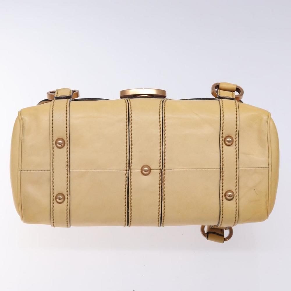 GUCCI Hand Bag Leather Beige 124245 Auth 131725 - Picture 5 of 16